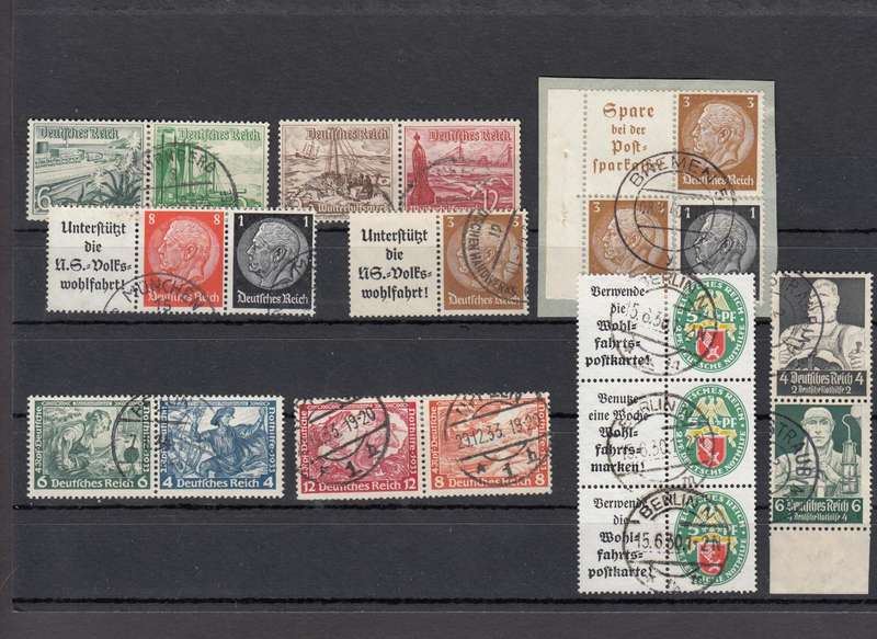 REICH- SCARCE LOT OF vfu pairs