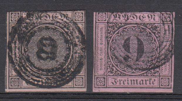 BADEN- SCARCE  USAGE MICHEL 4a/b SUPERB USED  -SEE BACK BELOW  R9980.00