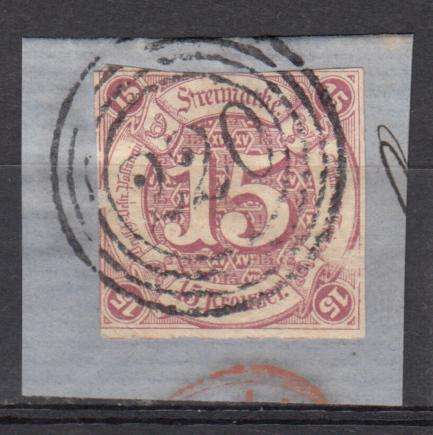 THURN & TAXIS VERY SCARCE SG 66 SUPERB USED ON PIECE  R4080.00