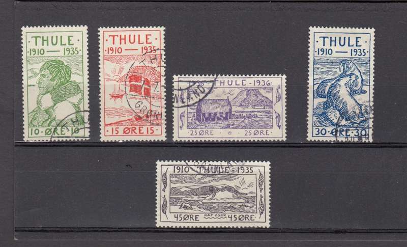 GREENLAND-1935 VERY SCARCE SET SUPERB USED FOR GREENLAND BEFORE IT`S OWN ISSUES  R2380.00