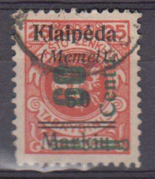 MEMEL-OCCP OF LITHUANIA VERY SCARCE SG 86 SUPERB USED  R12 780.00   SEE BACK BELOW