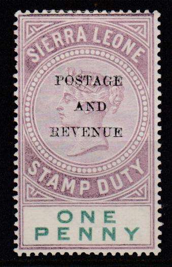 SIERRA LEONE-QV 1897 SUPERB MINT