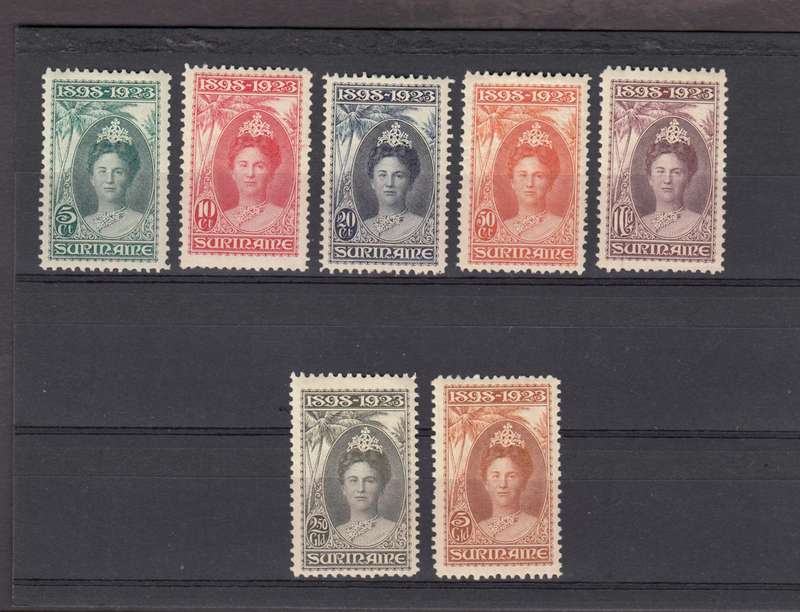 CURACAO-1923 VERY SCARCE SET superb mint h.r.  R5680.00