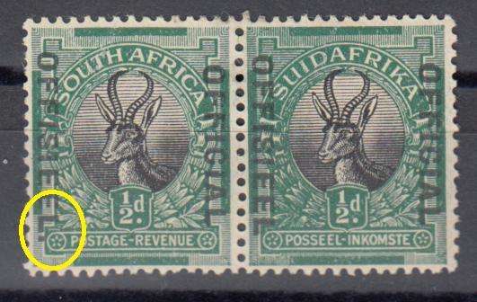 UNION-SCARCE LISTED UHB flaws-see other lots VFM pair with stop.h.r.