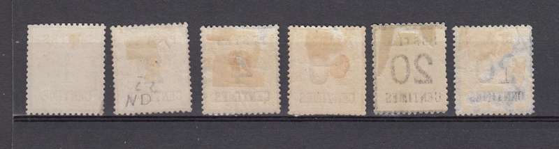 ALSACE & LORRAINE 1870 RARE LOT R 22 950.00   MICHEL 1-6 II [ UPWARD WAVES ]  SOME NO GUM-SEE BELOW