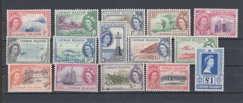 CAYMAN ISLANDS QEII SET POUND UMM REST LIGHT H.R.  SG148-161a