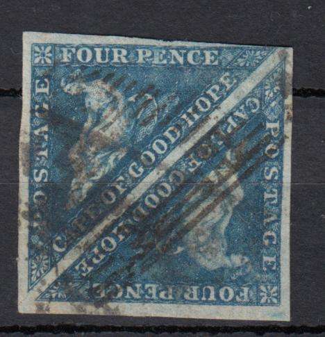 COGH-VERY SCARCE 4d blue PAIR FRESH COLOURS.