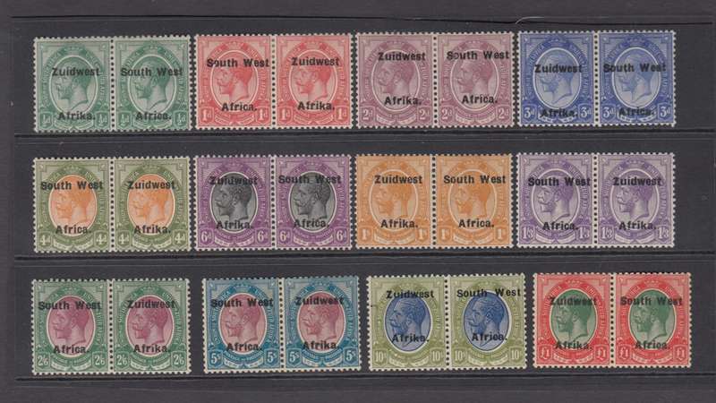 SWA- KINGS HEADS SET-SUPERB 3d SACC 55d overprint shifted down umm R6800.00 Total cat R35 720.00