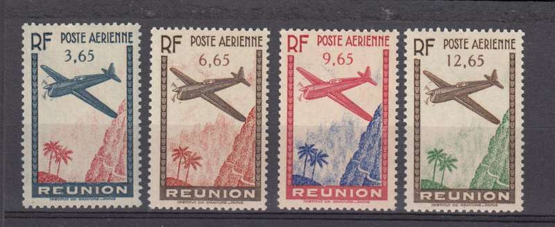 FRENCH REUNION-1930 AIRS set vfm h.r.