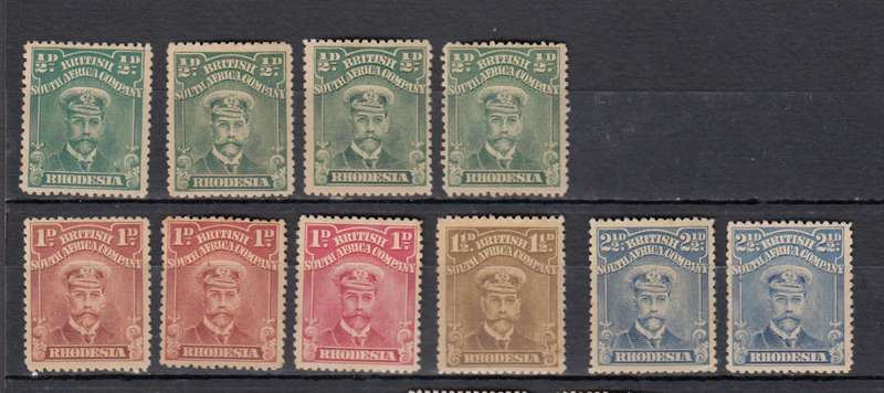 BSAC- VERY SCARCE GROUP OF THE SINGLE WORKING PLATES-SEE BELOW