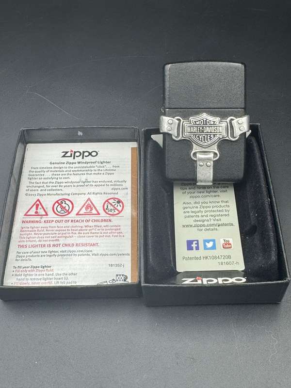 Zippo Harley Davidson 1997-02 B-XIII Pewtwer Bootstrap Lighter