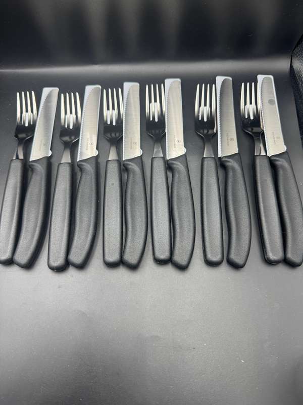 Victorinox Fork and Knife Black