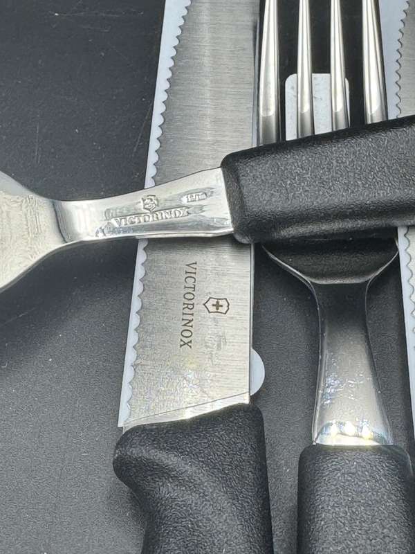 Victorinox Fork and Knife Black