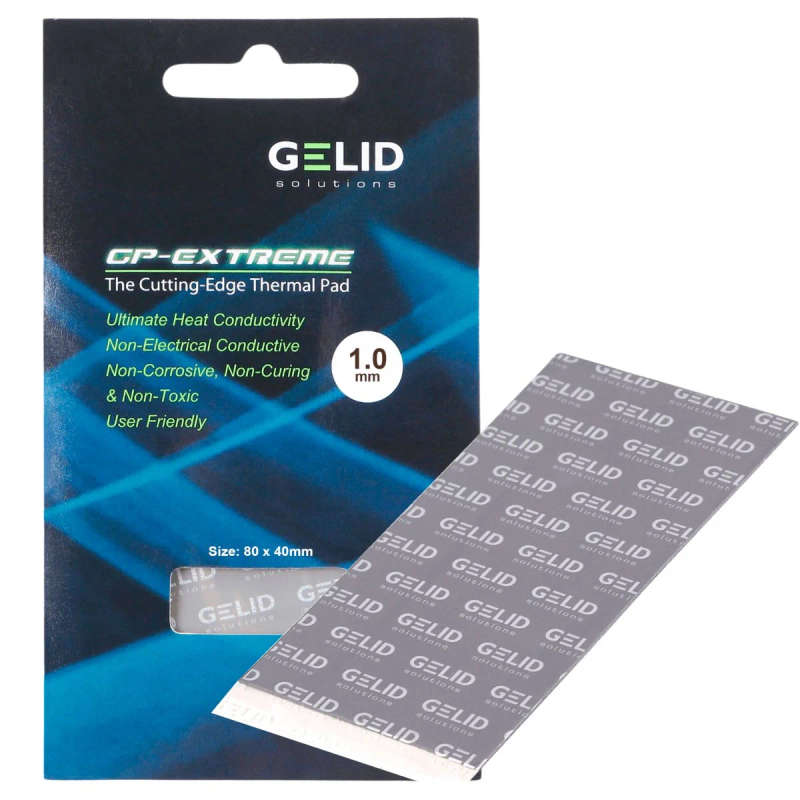 Gelid Solutions GP-Extreme Thermal Pad TP-GP01-B 80 x 40 x 1.0 mm Thermal Conductivity 12W