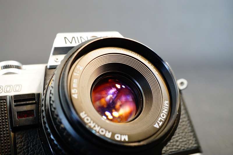 Minolta x300 35mm SLR Camera with MD Rokkor 45mm F2 Pancake Lens  **Great Condition**