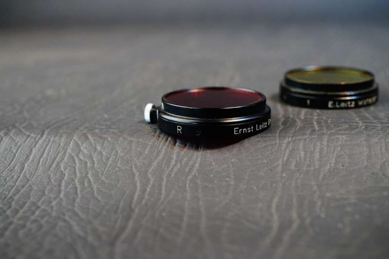 Set of Leica Clamp on / Push On Filters U.V.a, Yellow 1, Red R **Great Condition**