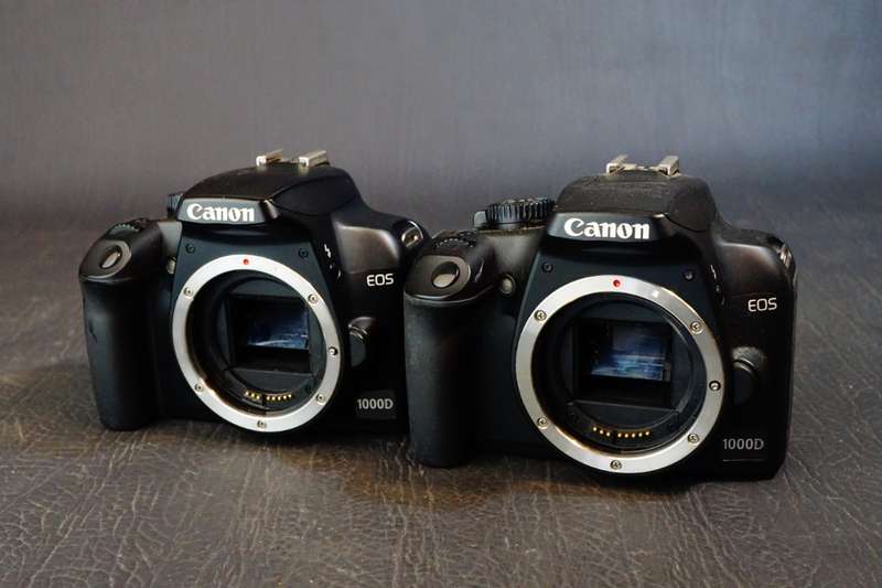2 x Canon EOS 1000D Digital SLR Camera Bodies  **NON FUNCTIONAL SPARES OR REPAIR**