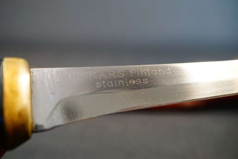 Vintage 1967 Normark Fiskars Finland Fillet Knife with Leather Sheath **Great Condition**