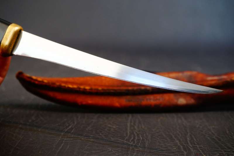 Vintage 1967 Normark Fiskars Finland Fillet Knife with Leather Sheath **Great Condition**