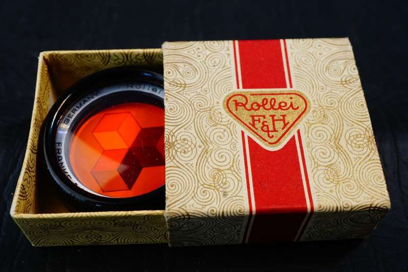 Rollei Franks & Heidecke RI/Bay 1 - Orange Filter with Case a Original Box **Great Condition**