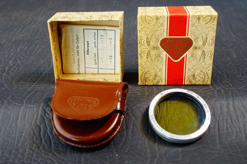 Rollei Franks & Heidecke RI/Bay 1 - Gelb Yellow Filter w/ Case and Box **Great Condition*