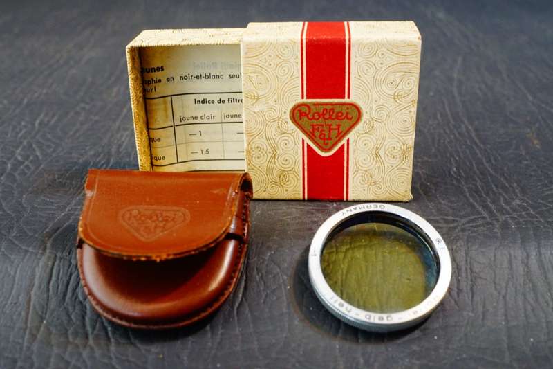 Rollei Franks & Heidecke RI/Bay 1 - Gelb-Hell Light Yellow Filter w/ Case and Box **Great Condition*