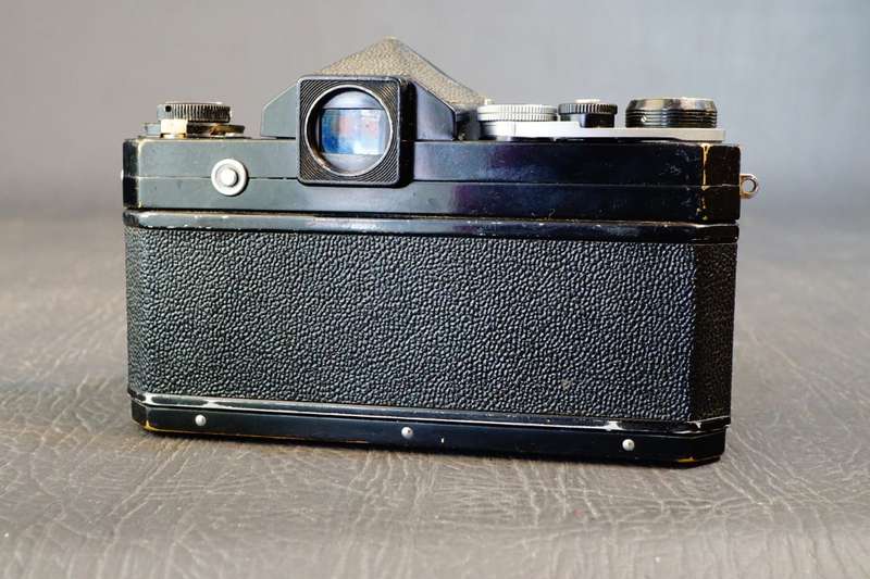**Black Paint** Nikon F 35mm SLR with Plain Prism Finder and Nikkor 50mm F2 Lens **Good Condition**