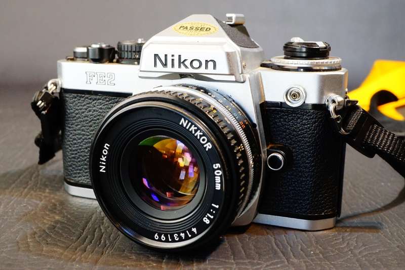 Nikon FE2 35mm SLR Camera with Nikon 50mm F1.8 AIS Pancake Lens  **Great Condition**