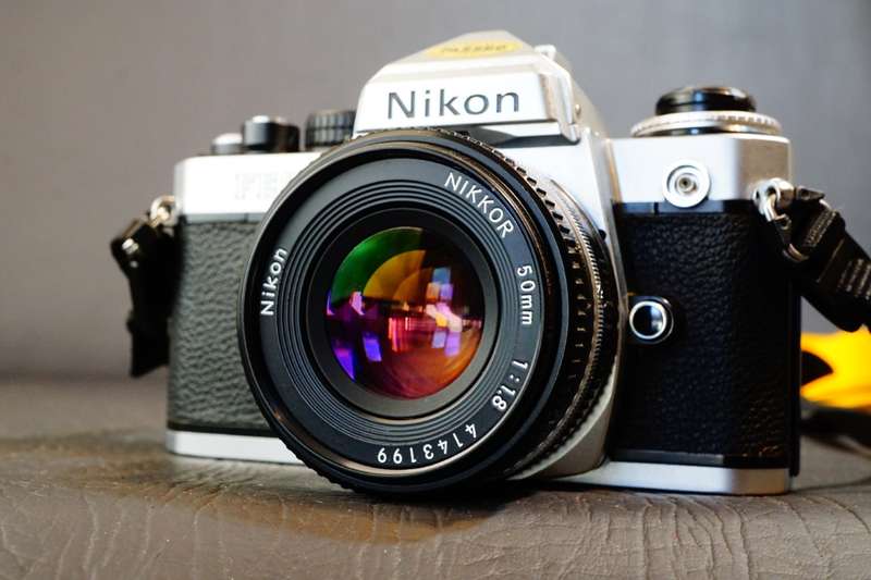 Nikon FE2 35mm SLR Camera with Nikon 50mm F1.8 AIS Pancake Lens  **Great Condition**