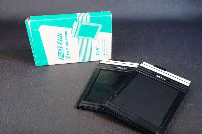 Set of Two Fidelity Elite 4x5 Cut Film Holders for Large Format Cameras **New in Box**