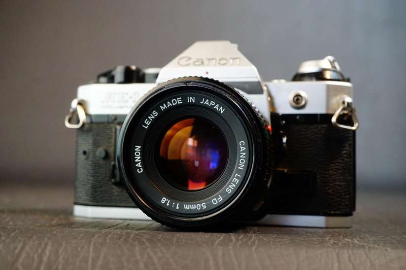 Canon AE-1 Program 35mm SLR Camera with Canon FD 50mm F1.8 Lens  **Great Condition**