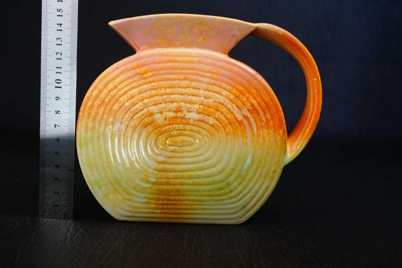 Sylvac 1175 Vase, Art Deco Pilgrim Shape Jug with Vibrant Colours C1930's **Great Condition**