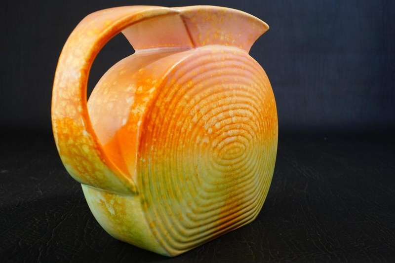 Sylvac 1175 Vase, Art Deco Pilgrim Shape Jug with Vibrant Colours C1930's **Great Condition**