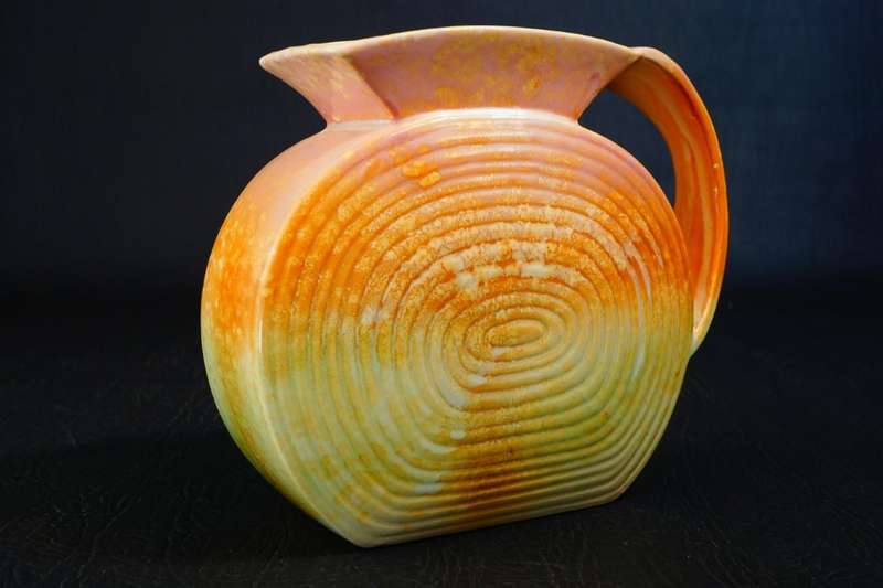 Sylvac 1175 Vase, Art Deco Pilgrim Shape Jug with Vibrant Colours C1930's **Great Condition**