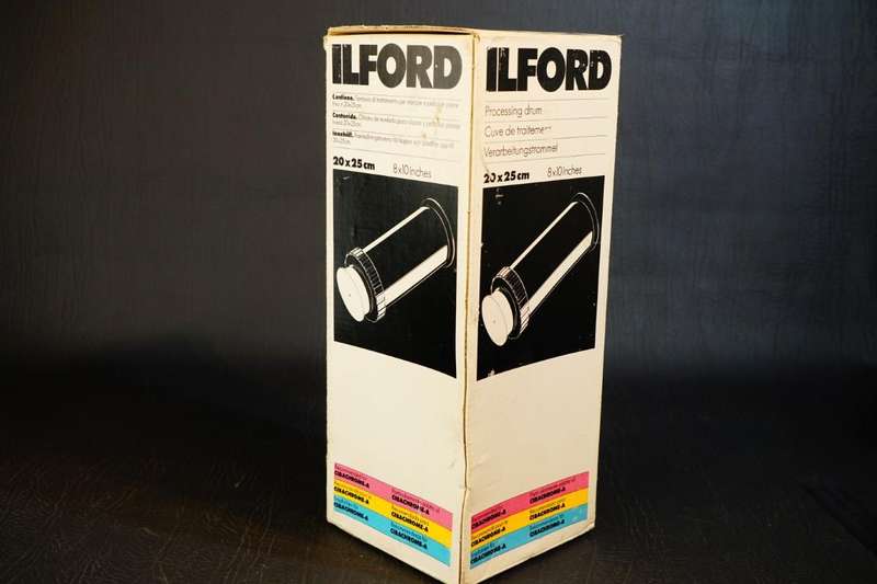 Ilford 8X10 in 20X25cm Film Processing Drum for 8X10 Film with Original Box **Good Condition**