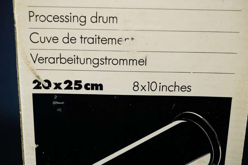 Ilford 8X10 in 20X25cm Film Processing Drum for 8X10 Film with Original Box **Good Condition**