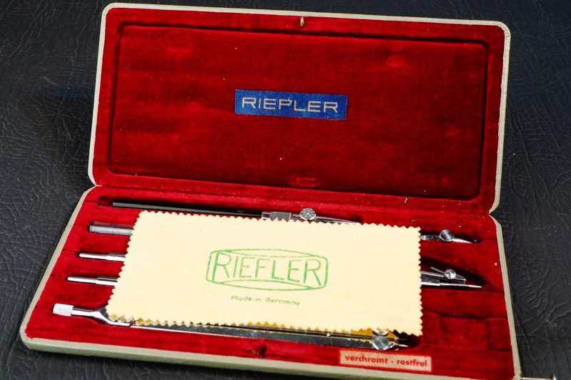 Riefler Sinus 25 German Drafting Drawing Tool Set In Original Box **Complete Excellent Condition**