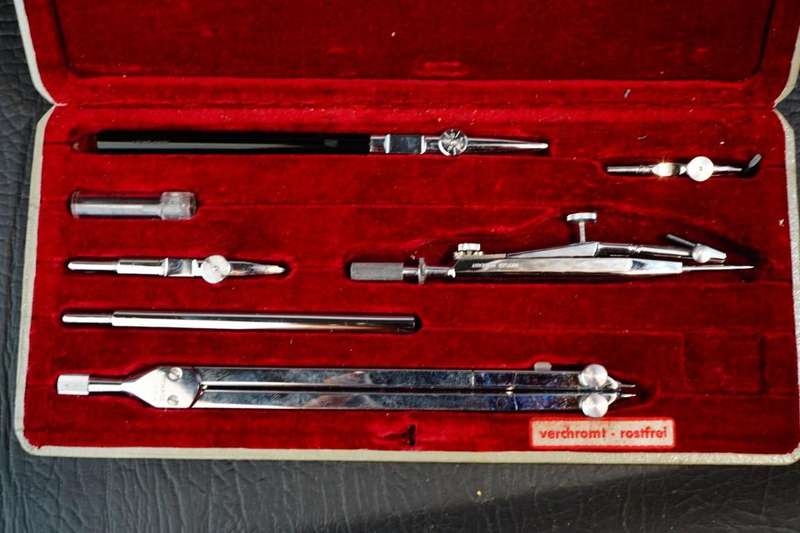 Riefler Sinus 25 German Drafting Drawing Tool Set In Original Box **Complete Excellent Condition**