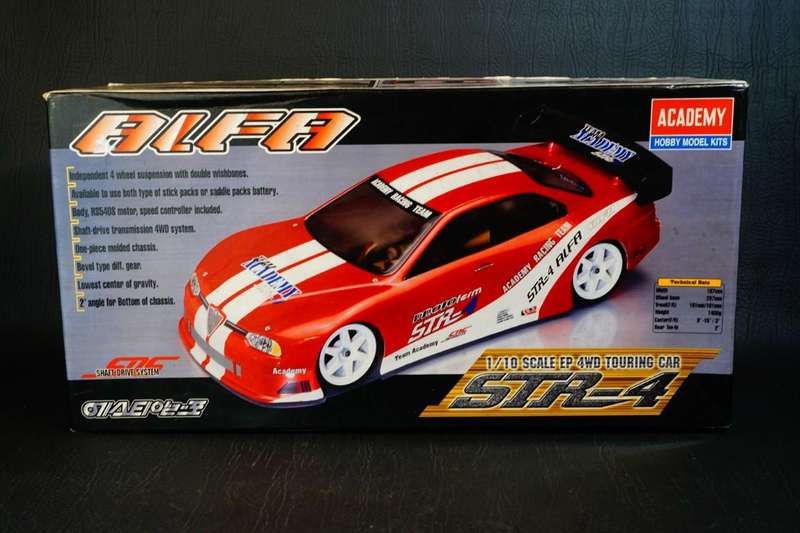 Original Academy STR-4 Alfa 4WD 1/10 RC Racing Car **Great Condition**