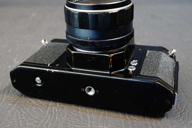 **Rare Black** Asahi Pentax SV 35mm SLR Film Camera with Asahi Super Takumar 55mm F1.8 Lens  **Exc**