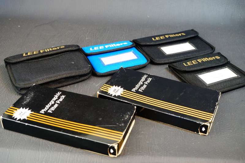 Lee Filter Holder LEE100 Set and Large Kit with Multiple Filters and Pouches **Excellent Condition**