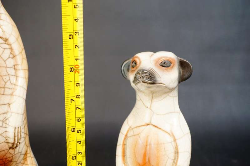 Porcupine Ceramic Meerkat Pair