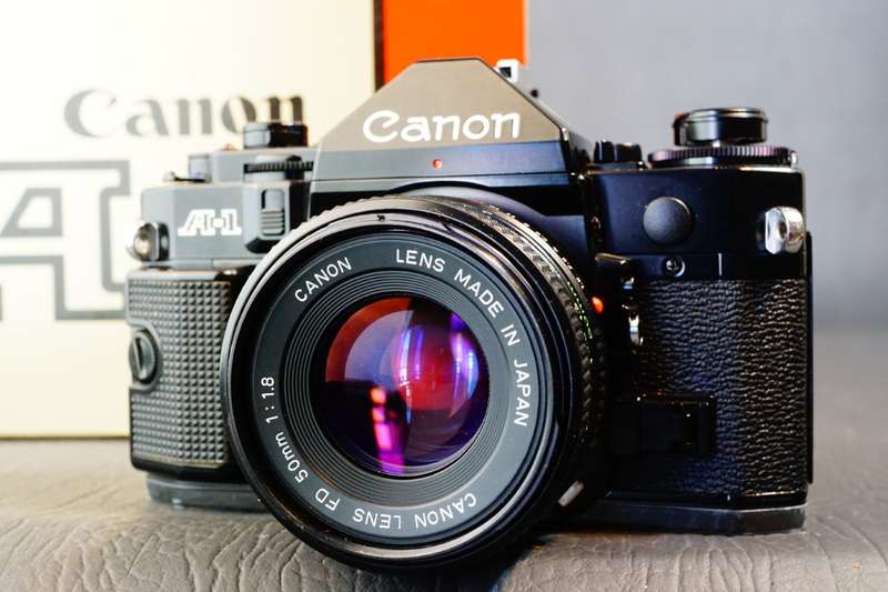 **Boxed Near Mint** Canon A1 35mm SLR with Canon 50mm F1.8 Lens  **Excellent Condition**