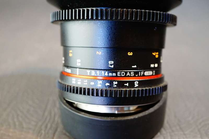 Rokinon Cine 14mm T3.1 (f2.8) UMC Lens Canon EF Full Frame Ultra Wide Angle **Excellent Condition**