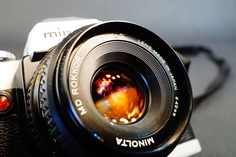 Minolta XG-1 35mm SLR Film Camera with Minolta MD 45mm F2 Pancake Lens  **Good Condition**