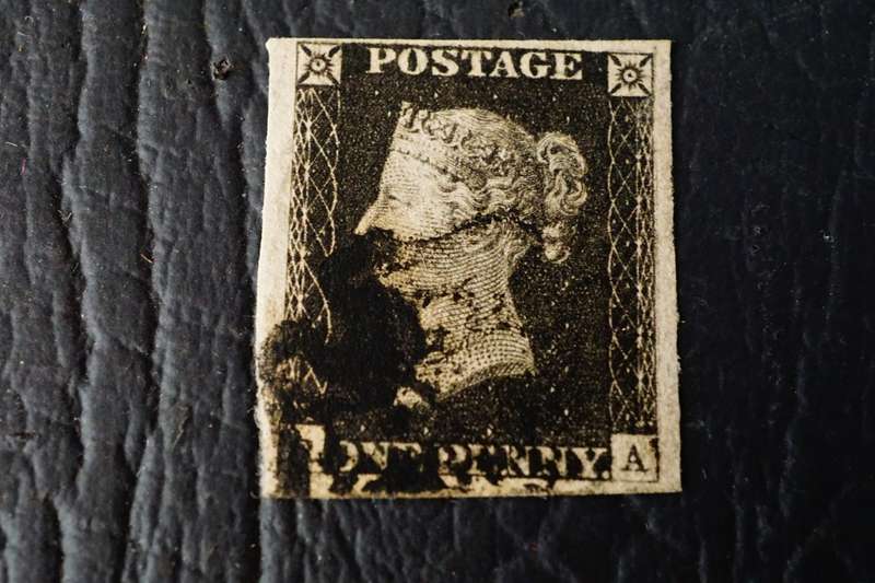 Penny Black Stamp Used with 4 Margins "EA" **Great Condition**