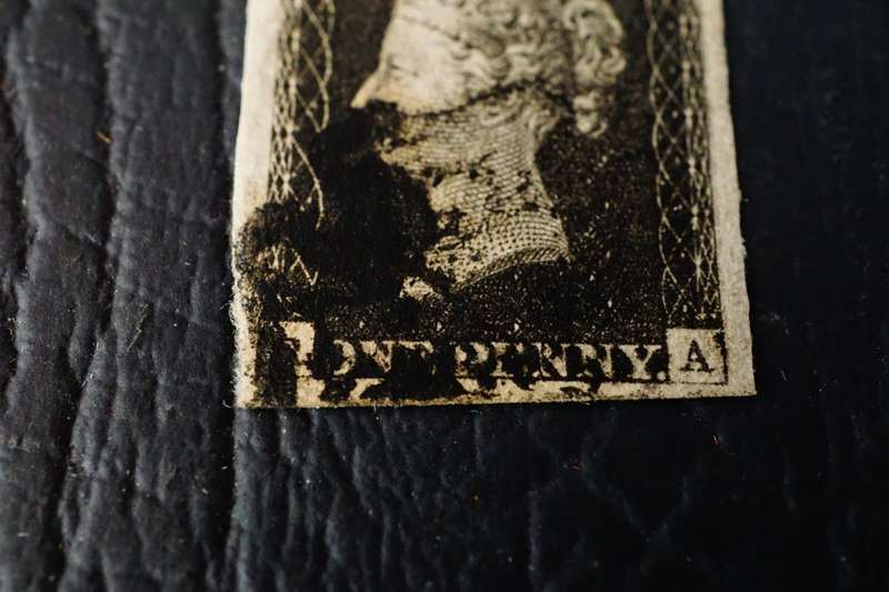 Penny Black Stamp Used with 4 Margins "EA" **Great Condition**