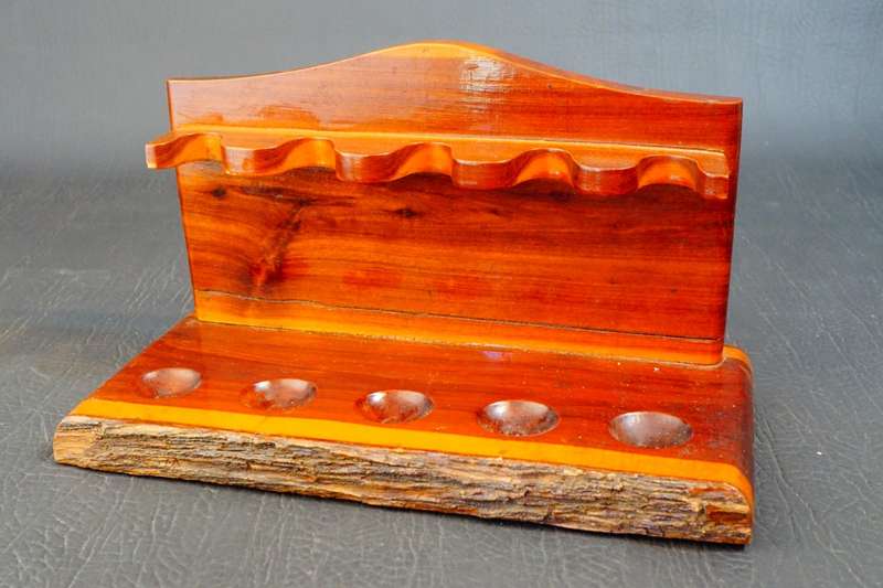 Wooden Smoking Pipe Stand  **Great Condition**