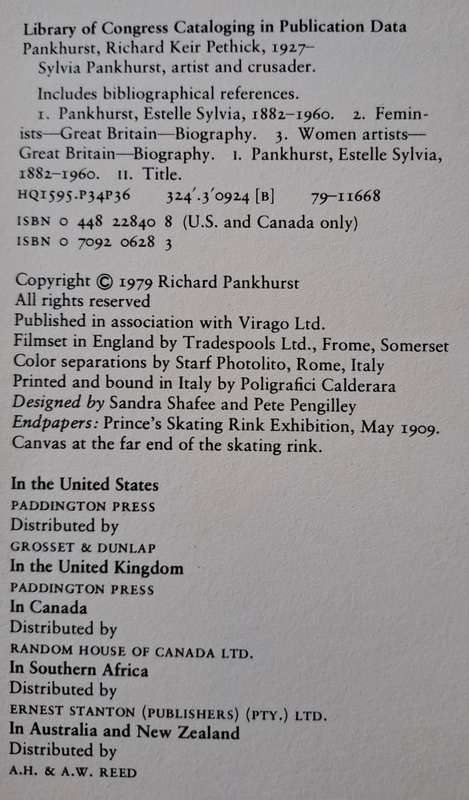 Sylvia Pankhurst - Richard Pankhurst (Hard cover with DJ)