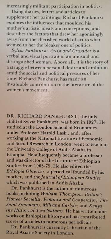 Sylvia Pankhurst - Richard Pankhurst (Hard cover with DJ)